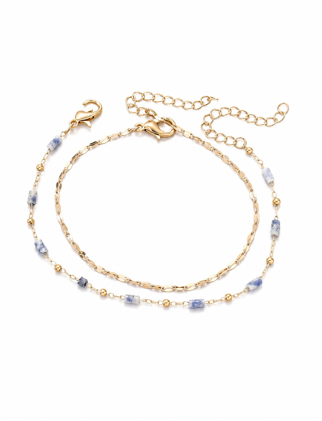 Blue Quartz Bracelet Duo