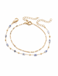 Blue Quartz Bracelet Duo