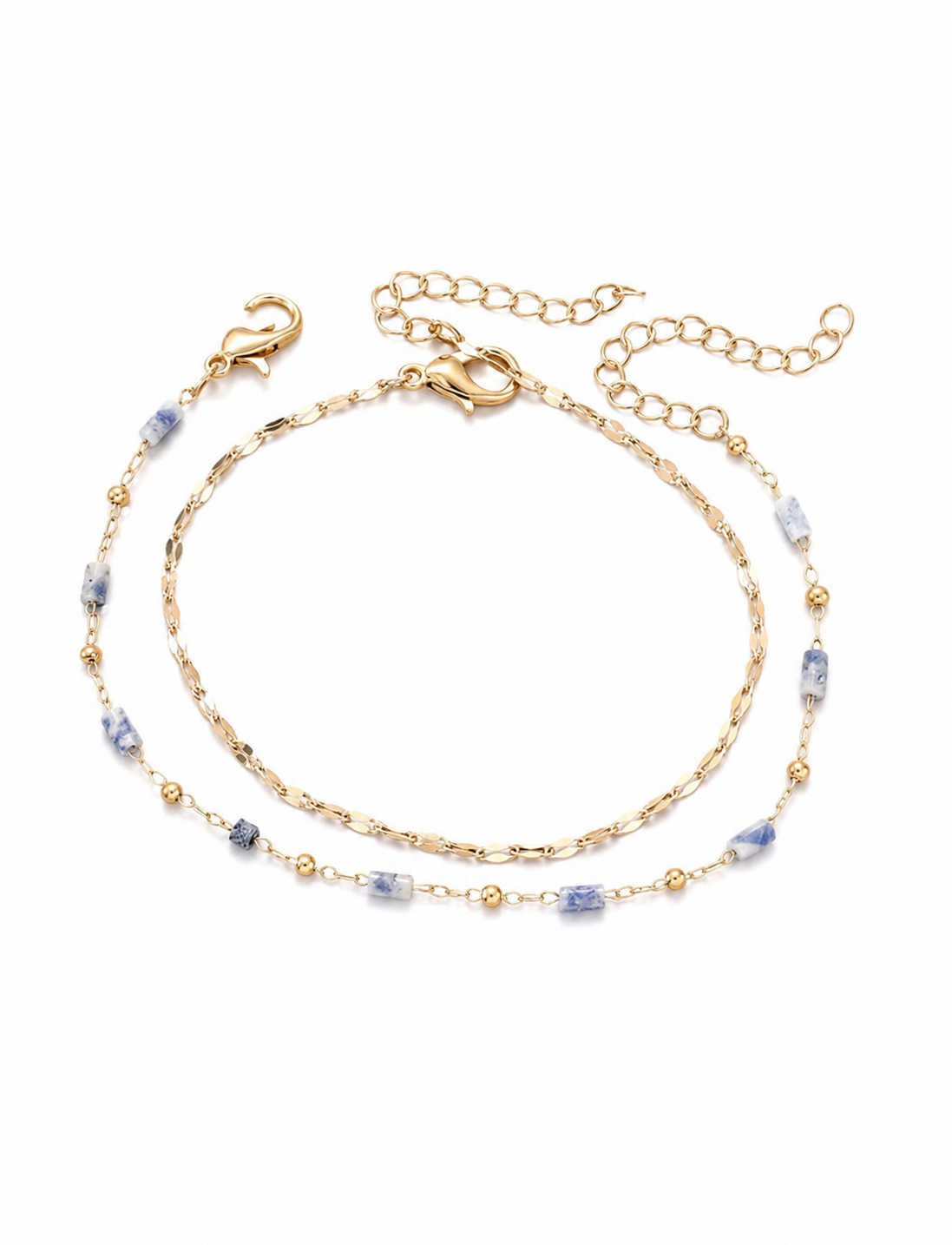 Blue Quartz Bracelet Duo