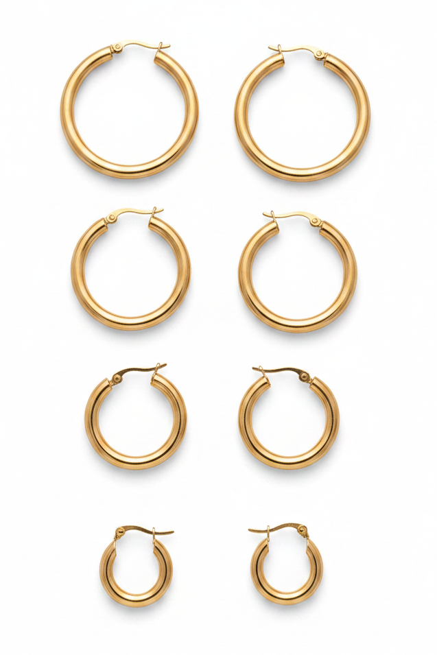 Classic Gold Hoops