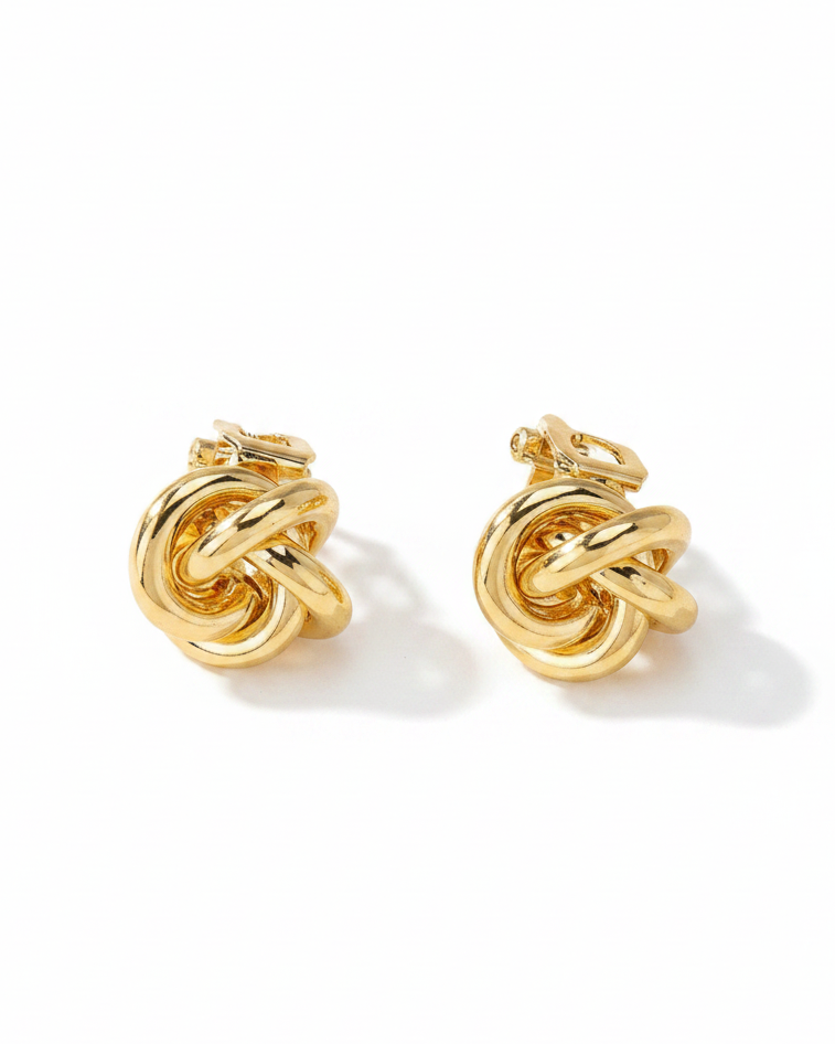 Gilded Knot Clip-Ons